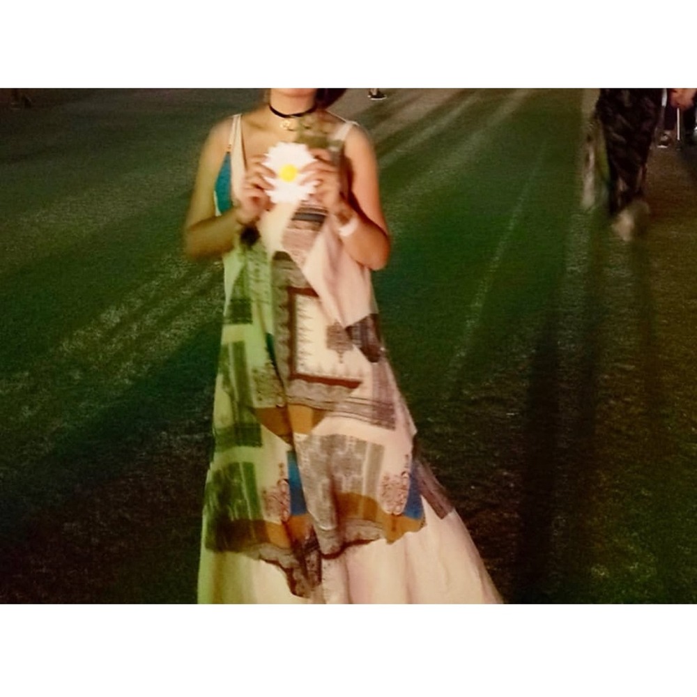 Free‎ People Patchwork Print V-Neck Sleeveless Ju… - image 1